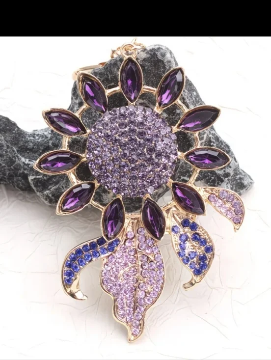 Beautiful Flower Bag Charm/ Keychain NEW - Picture 6 of 15